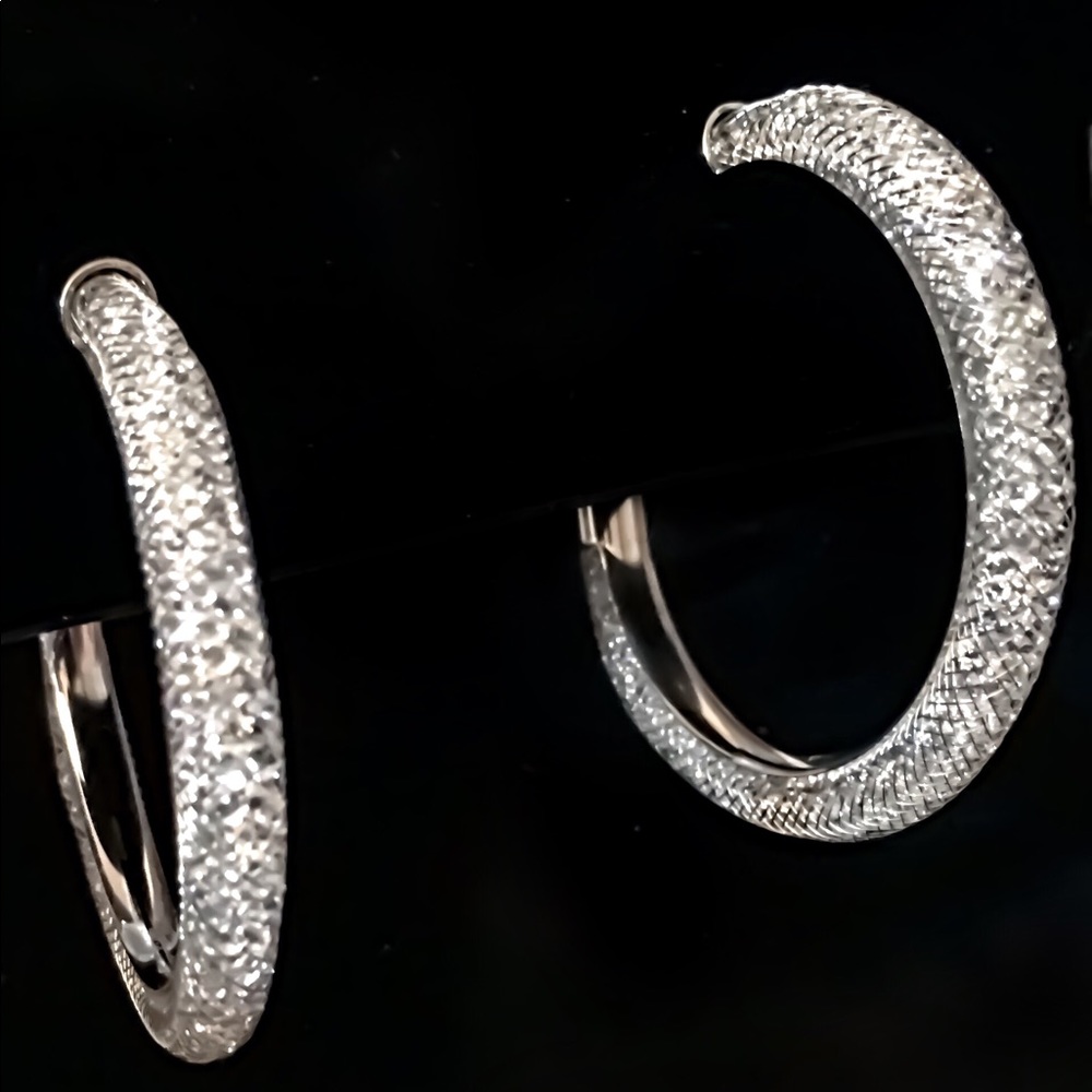 Betsey Johnson Mesh Wrapped Crystal Earrings